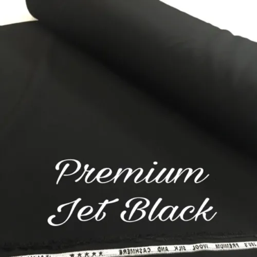 jenis kain bahan premium jet black 